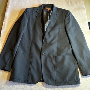 Duluth Trading Co Mens 44 Tall Blue Polyester Blazer Jacket Workwear Outerwear